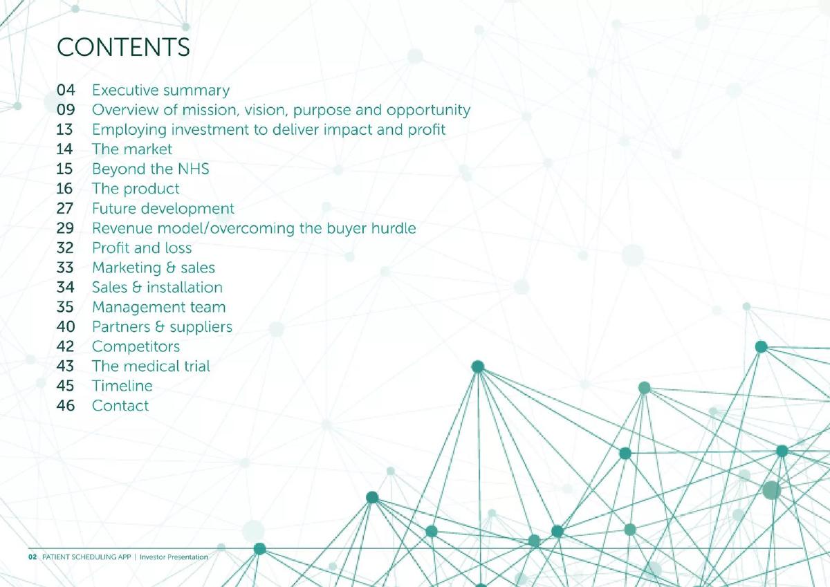 PatientSchedulingApp Ltd pitch deck slide 2 of 46