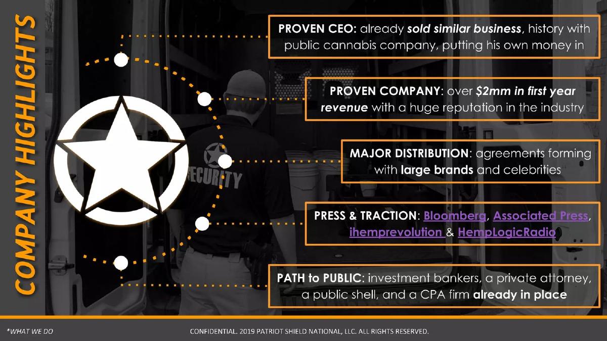 Patriot Shield pitch deck slide 4 of 22