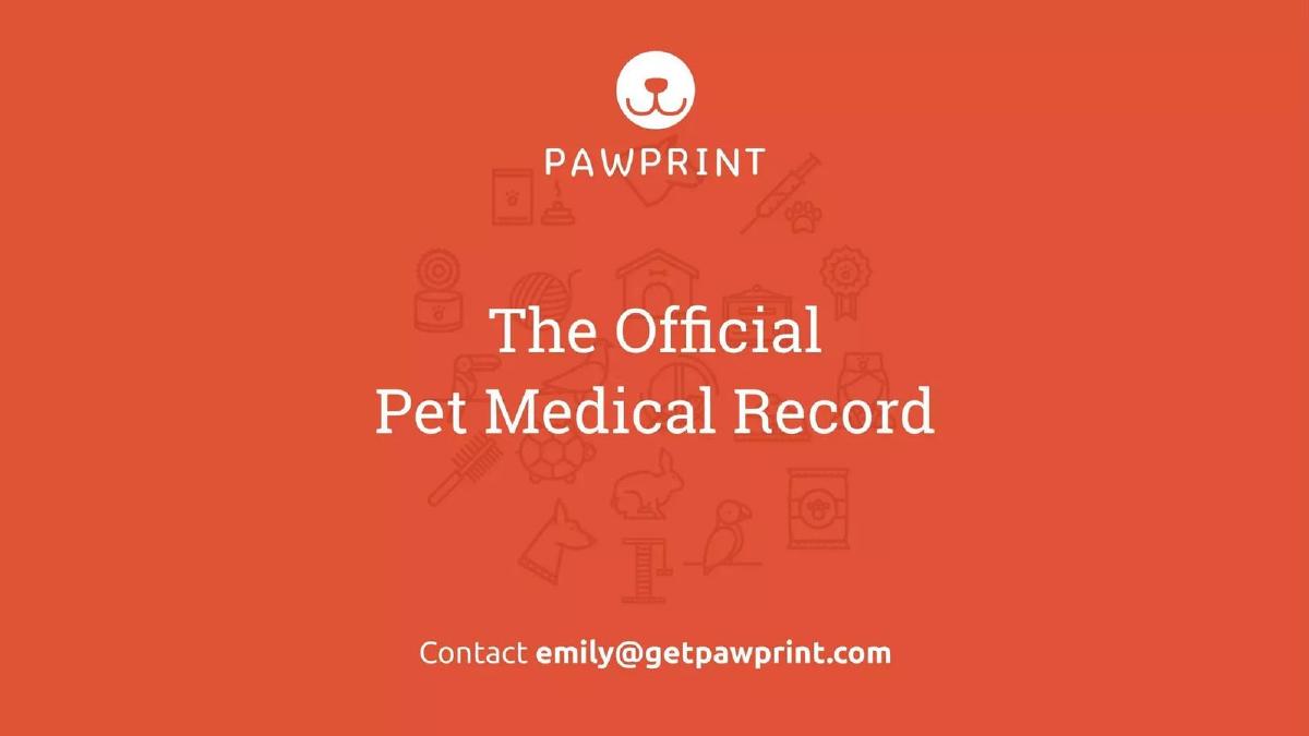Pawprint pitch deck slide 1 of 14