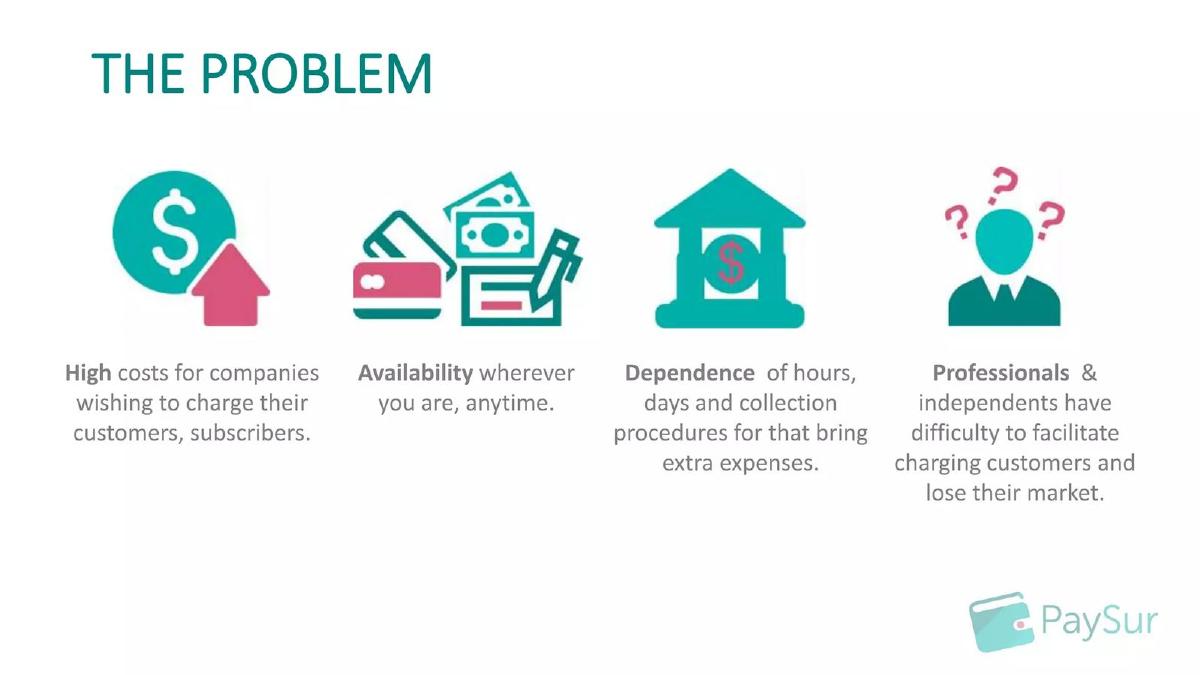 PaySur pitch deck slide 2 of 13