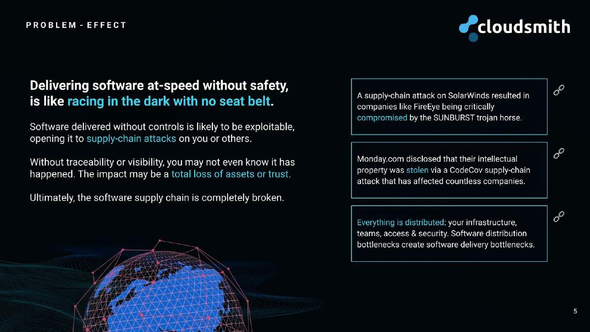 Cloudsmith pitch deck slide 5 of 36