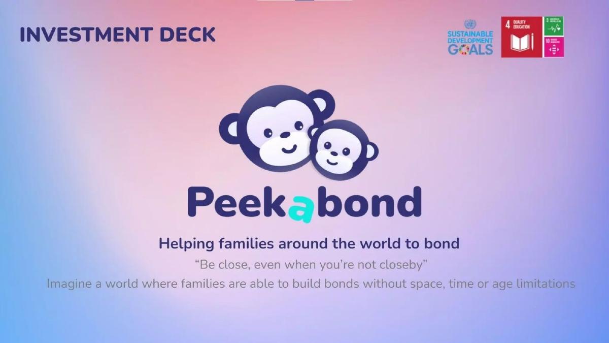 Peekabond pitch deck slide 1 of 20