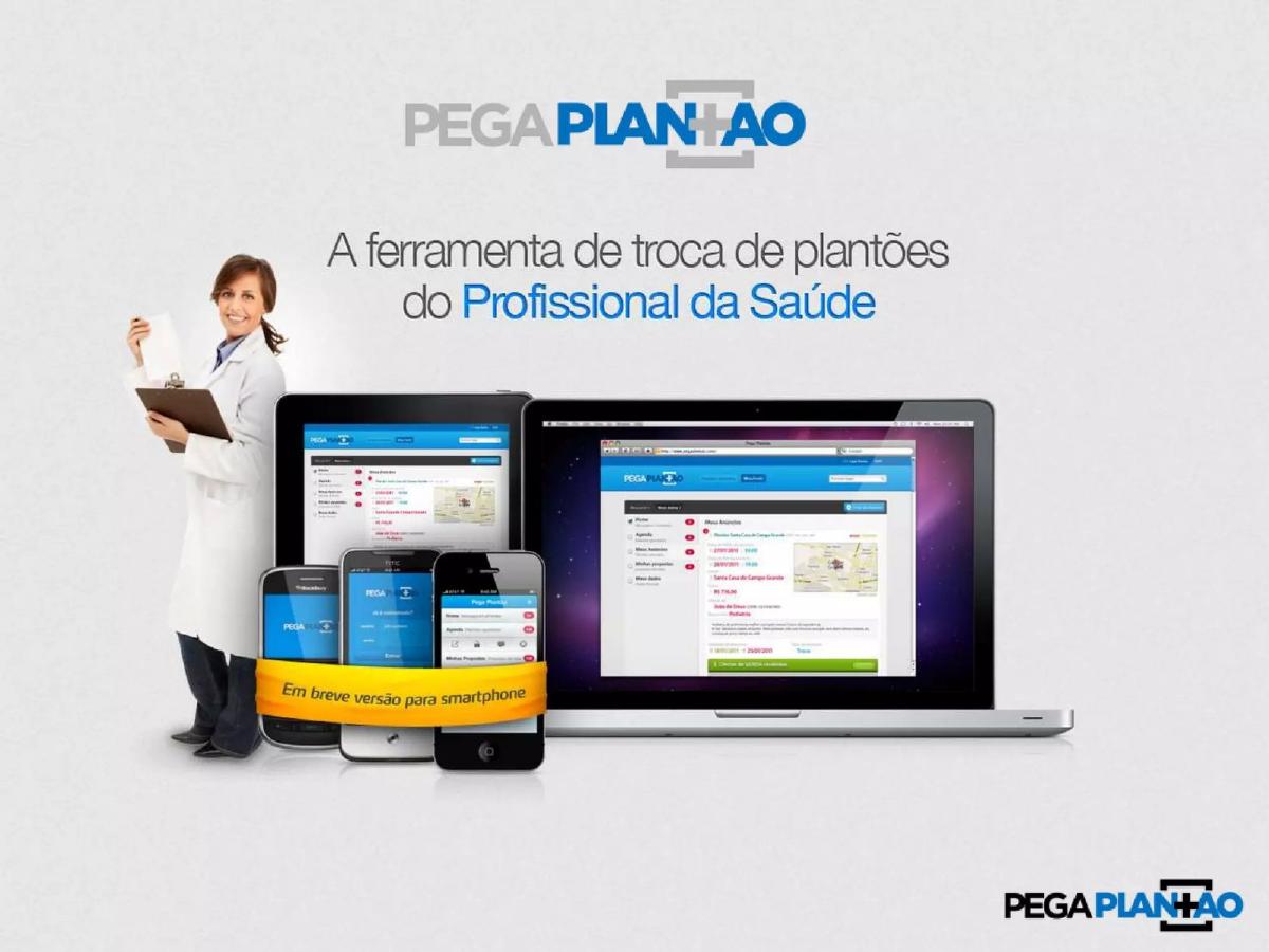 Pega Plantão pitch deck slide 2 of 15