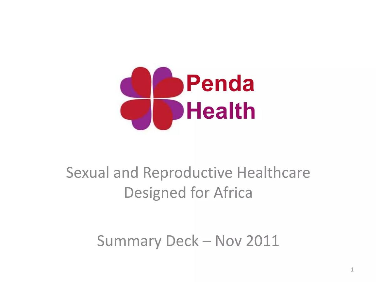 Penda Health pitch deck slide 1 of 9