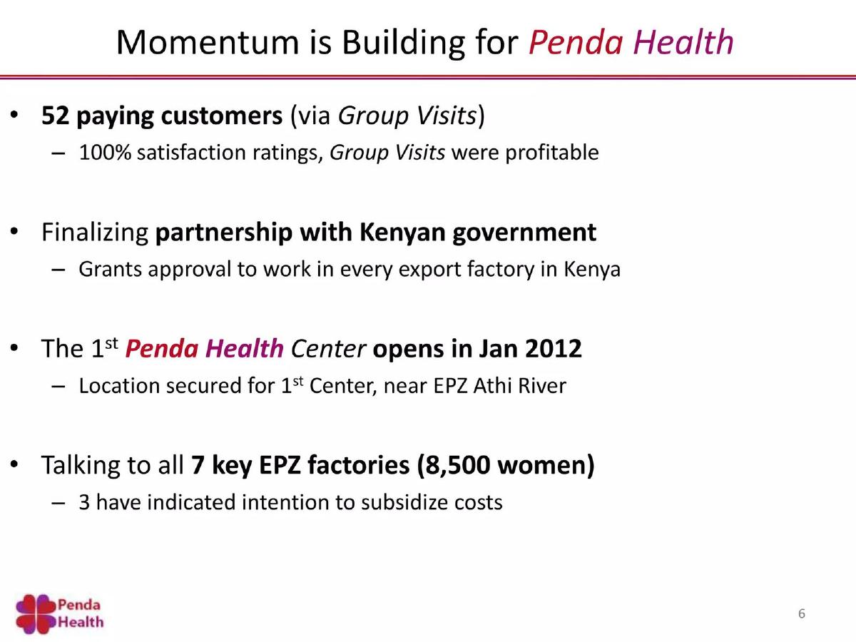 Penda Health pitch deck slide 6 of 9