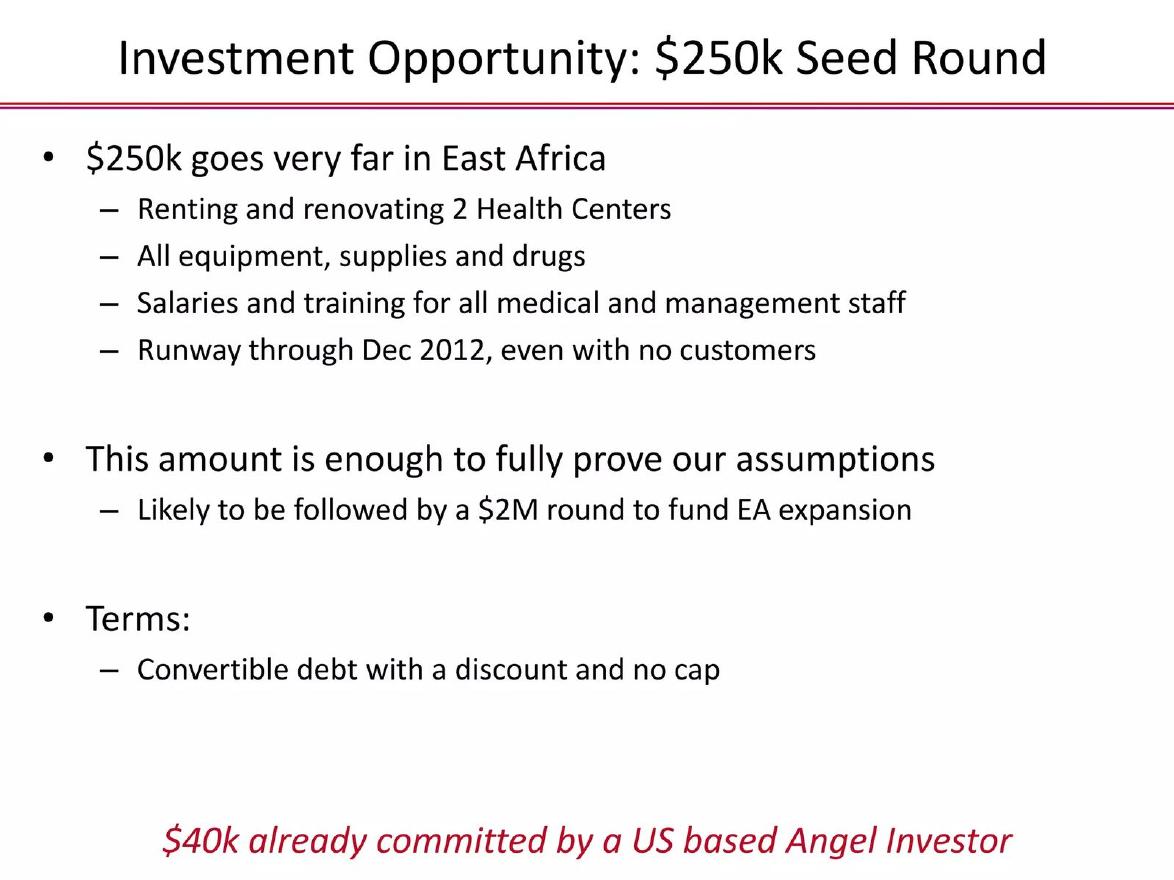 Penda Health pitch deck Ask slide 8