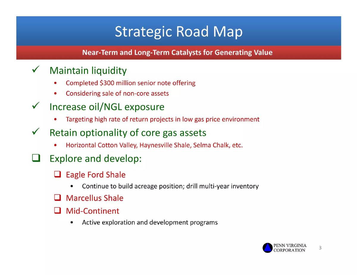 Penn Virginia Corporation pitch deck slide 3 of 26