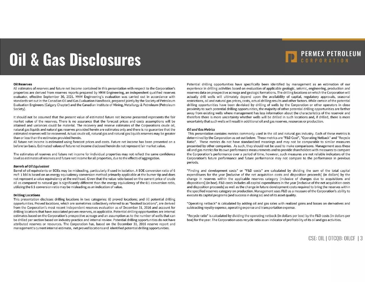 Permex Petroleum Corporation pitch deck slide 3 of 20