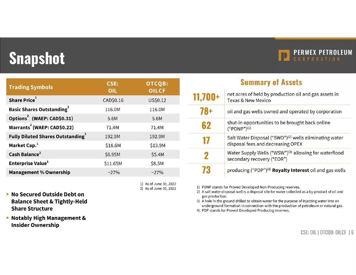 Permex Petroleum Corporation pitch deck slide 6 of 20