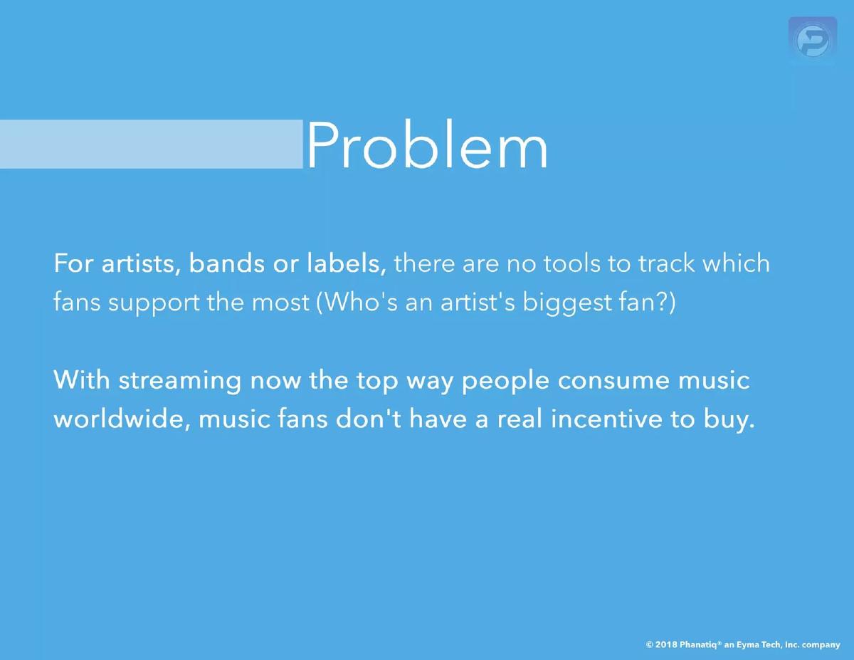 Phanatiq pitch deck slide 2 of 13