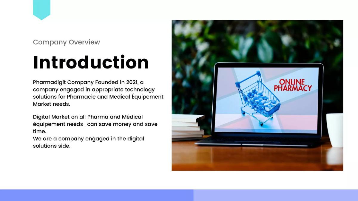 Pharmadigit pitch deck slide 2 of 24