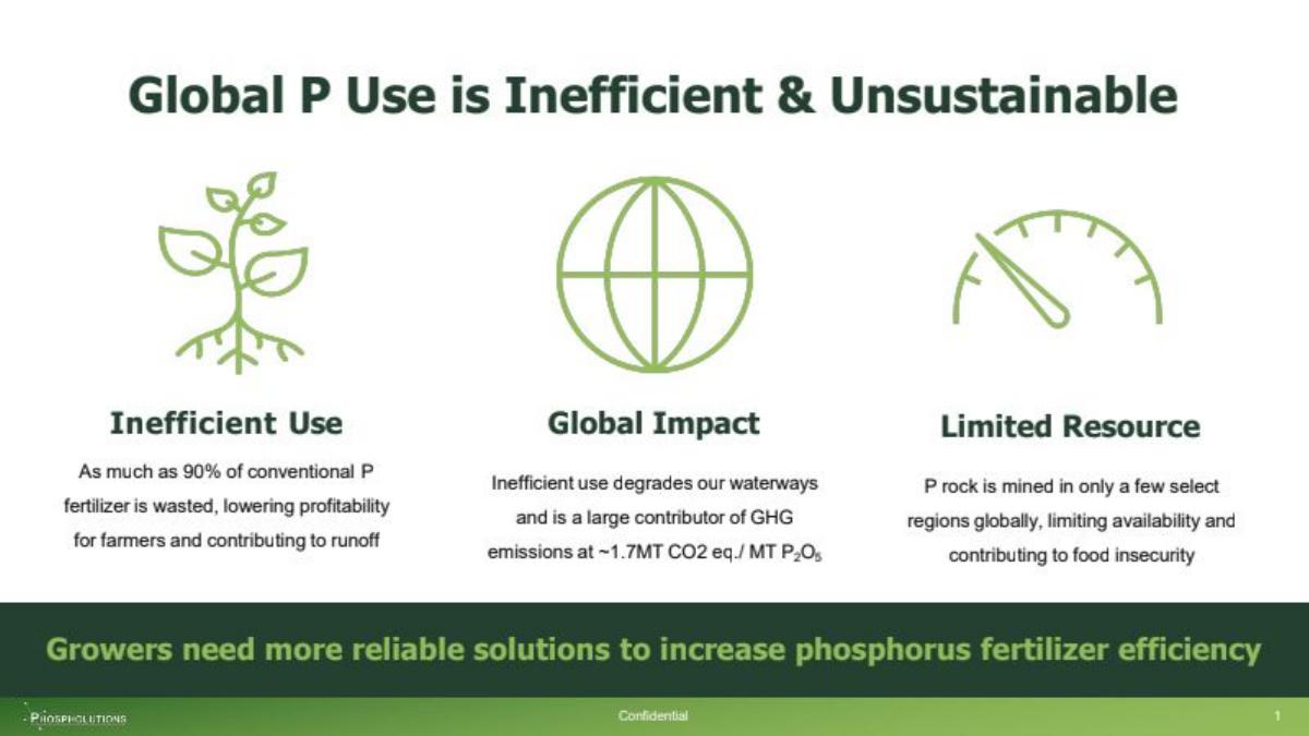 Phospholutions pitch deck slide 2 of 22