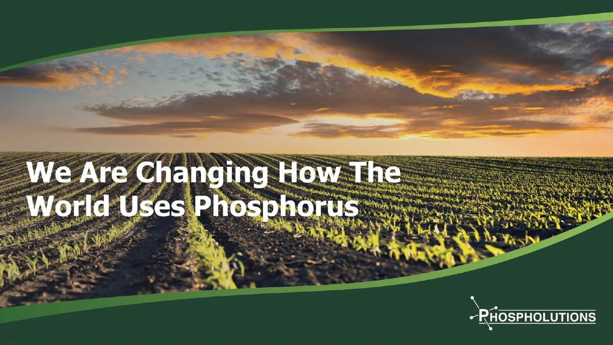 Phospholutions pitch deck slide 1 of 21
