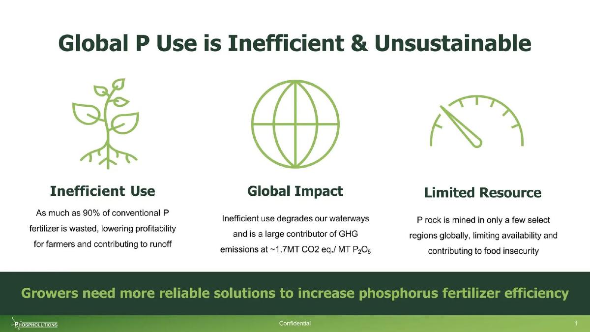 Phospholutions pitch deck slide 2 of 21