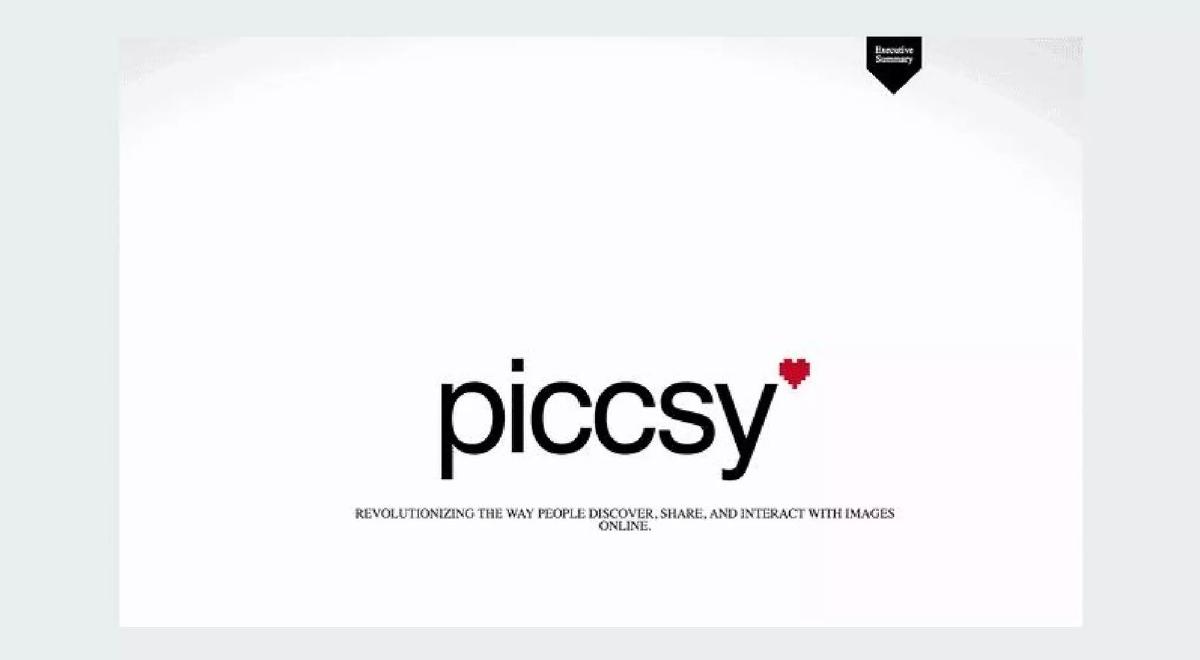 Piccsy pitch deck slide 1 of 4