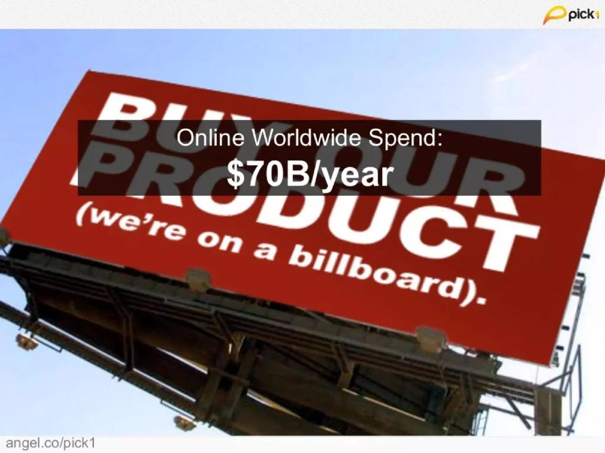 Pick1 pitch deck slide 4 of 12