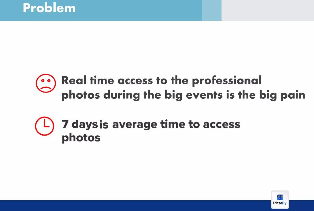 Pictofy pitch deck slide 2 of 16