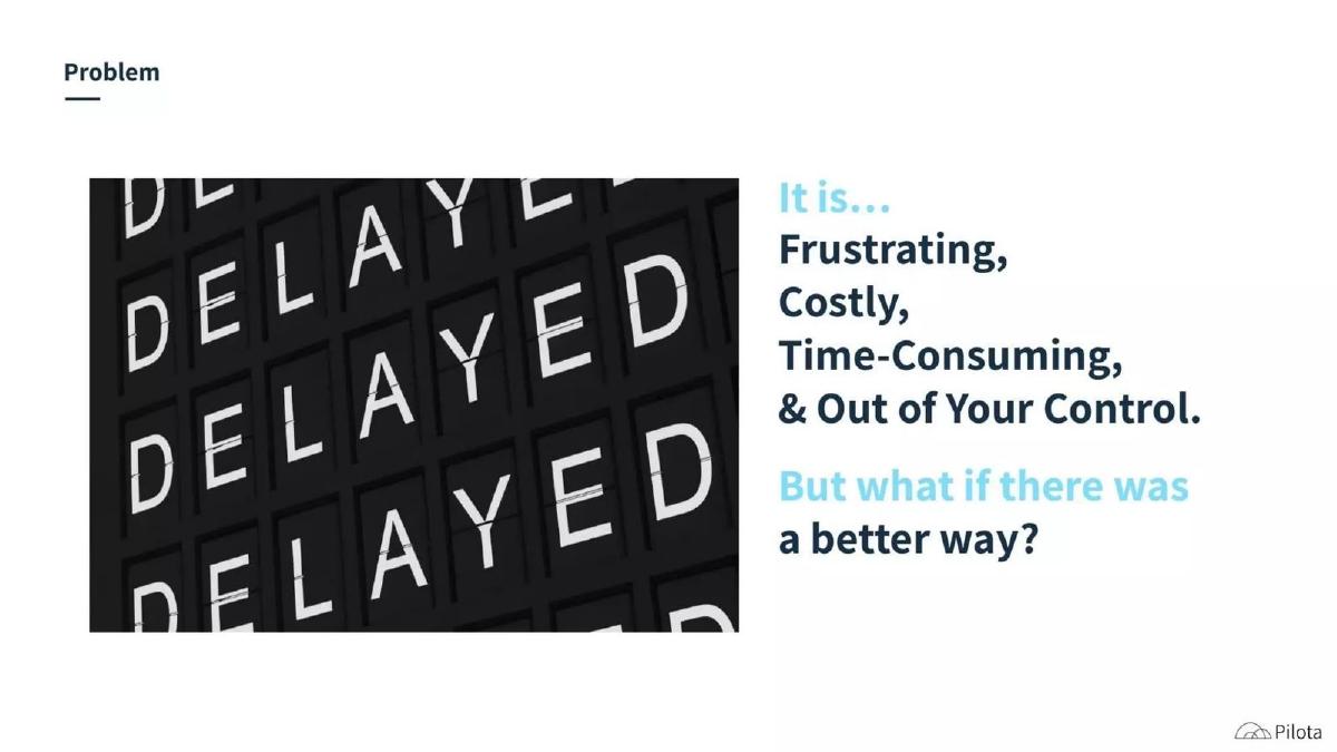 Pilota pitch deck slide 3 of 18