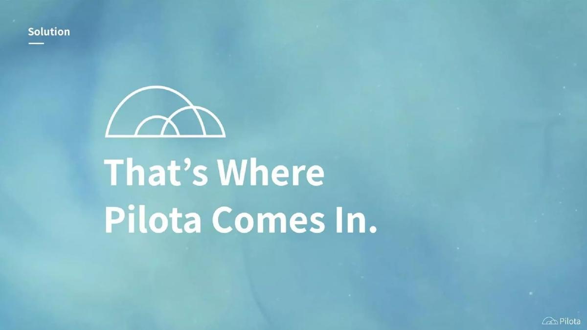 Pilota pitch deck slide 4 of 18