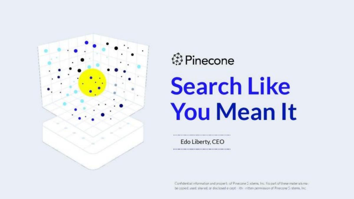 Pinecone pitch deck slide 1 of 19