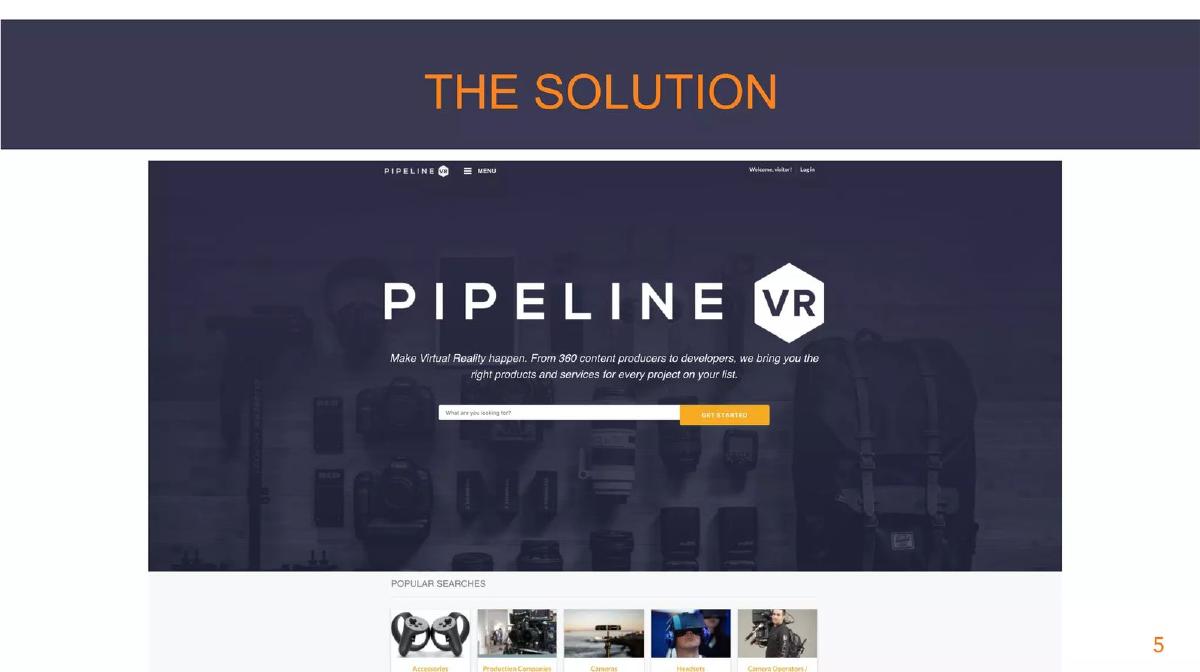 PipelineVR pitch deck slide 5 of 21