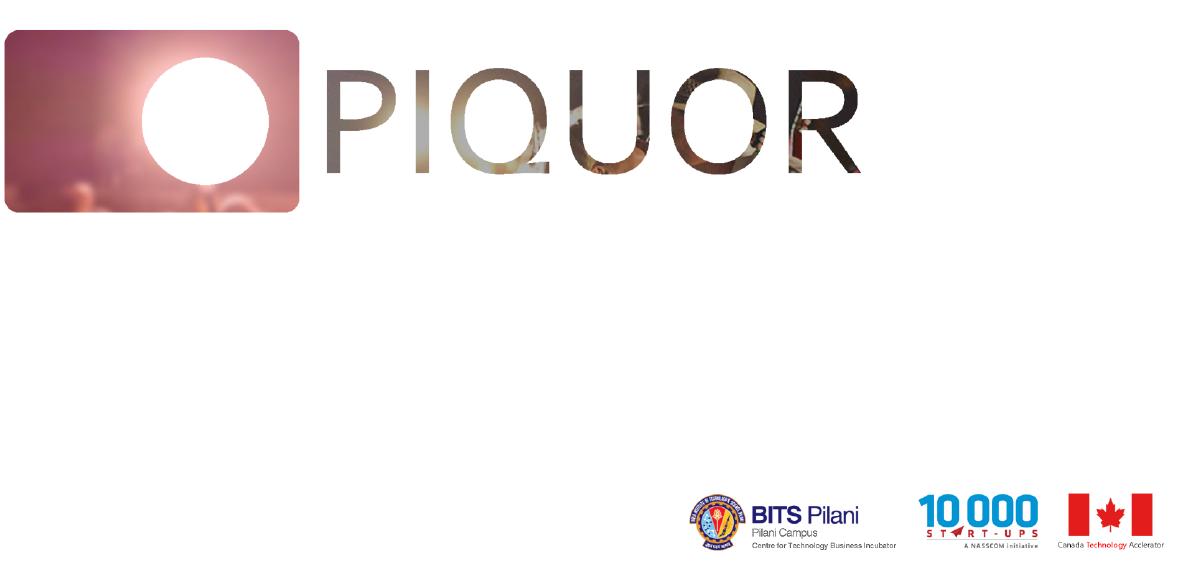 Piquor pitch deck slide 1 of 16