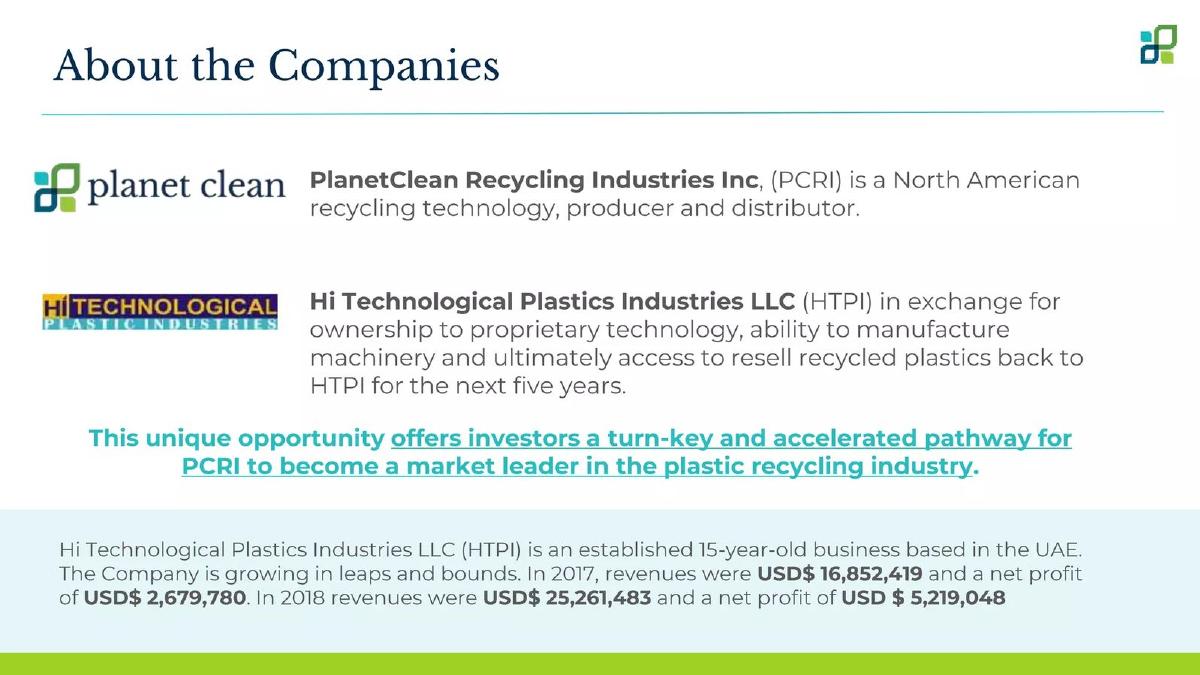 Planet Clean II pitch deck slide 6 of 20