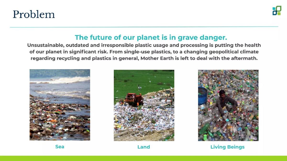 Planet Clean Recycling International (PCRI) pitch deck slide 3 of 19