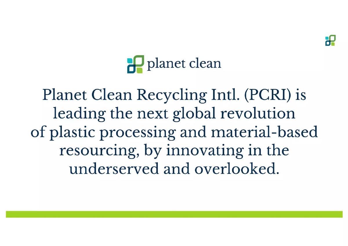 PlanetClean Recycle Industries pitch deck slide 4 of 20