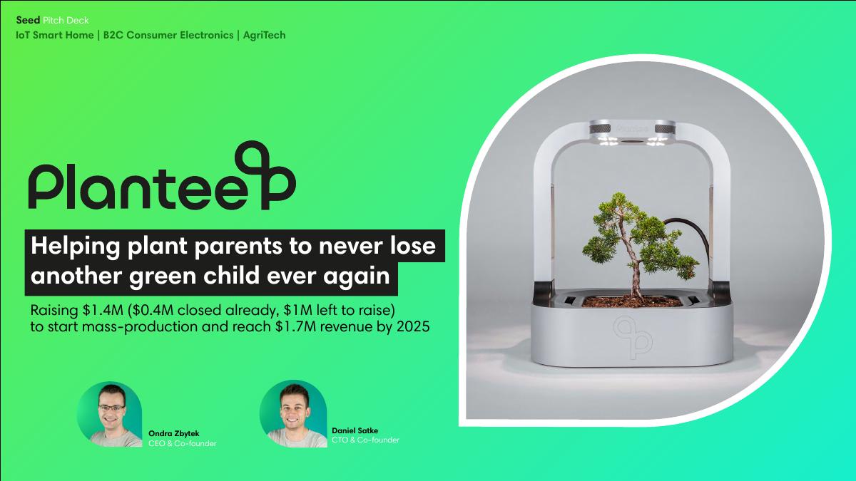 Plantee Innovations pitch deck slide 1 of 21