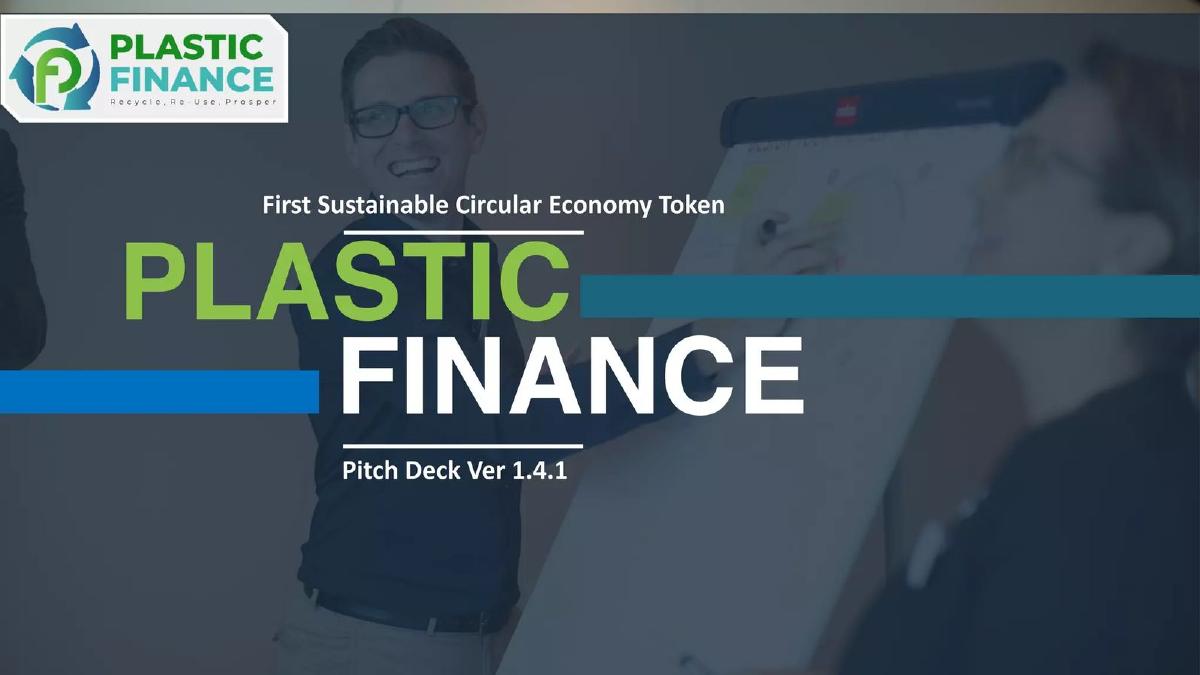 Plastic Finance pitch deck slide 1 of 18