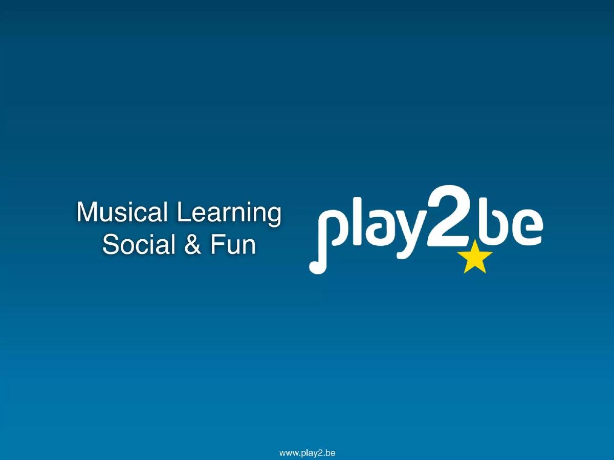 Play2be pitch deck slide 1 of 12