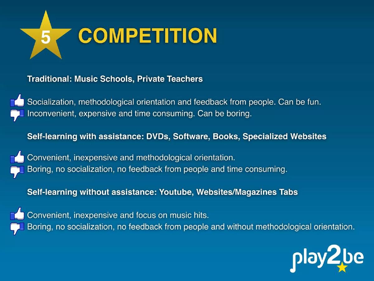 Play2be pitch deck competition slide 8