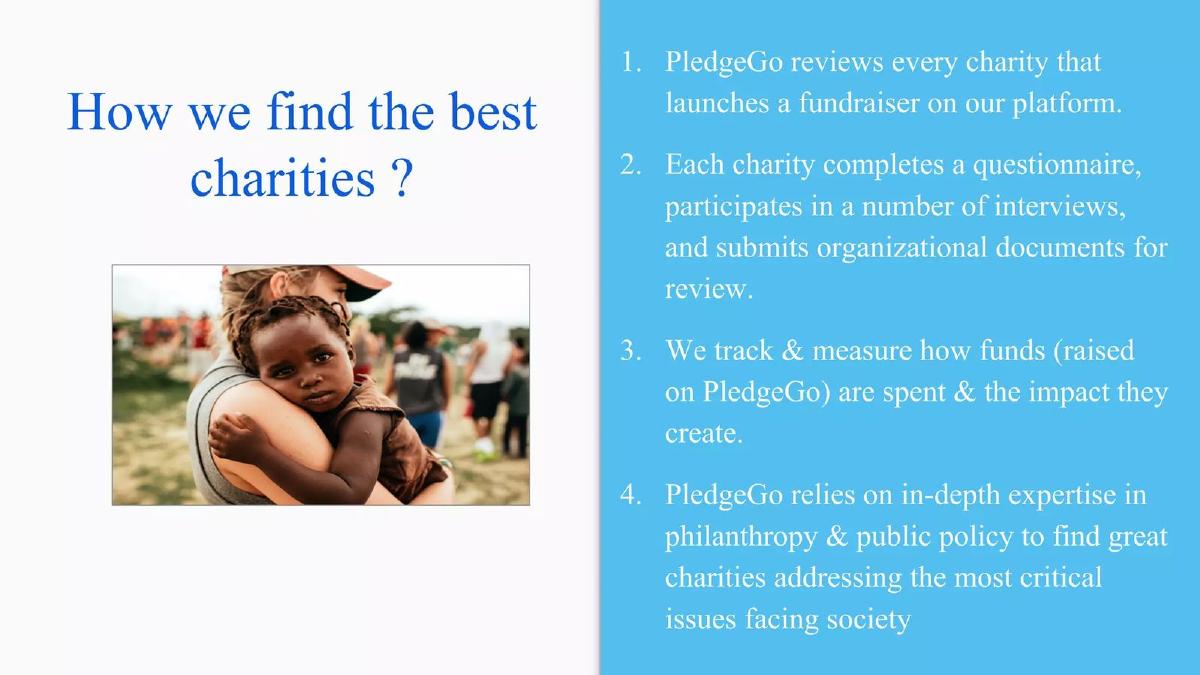 PledgeGo pitch deck slide 5 of 13