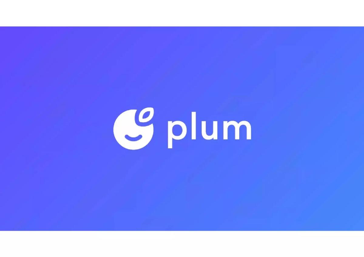 Plum pitch deck slide 1 of 9