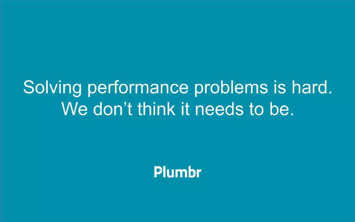 Plumbr pitch deck slide 1 of 14