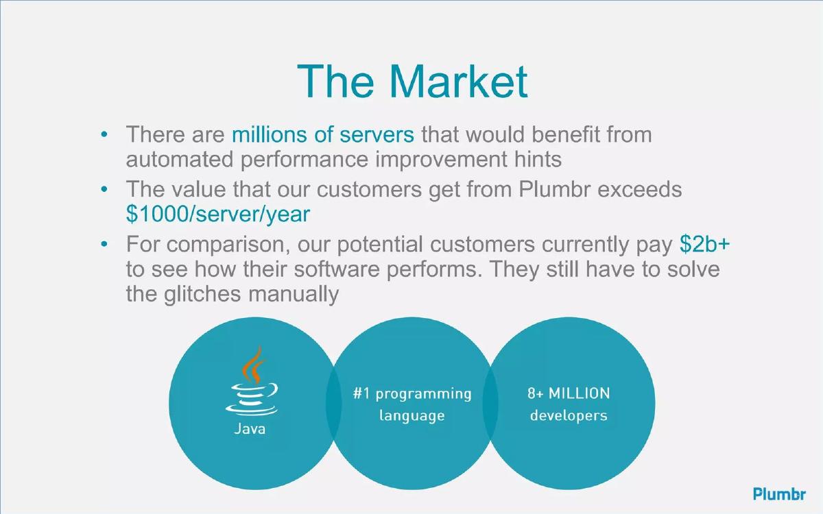 Plumbr pitch deck slide 3 of 14