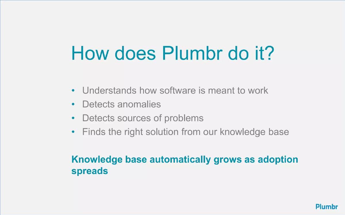 Plumbr pitch deck slide 6 of 14