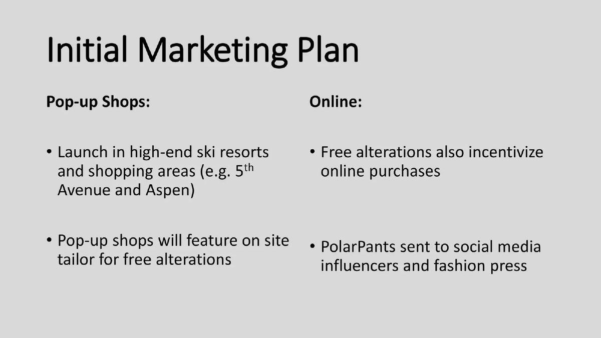 Polar Pants pitch deck slide 5 of 10