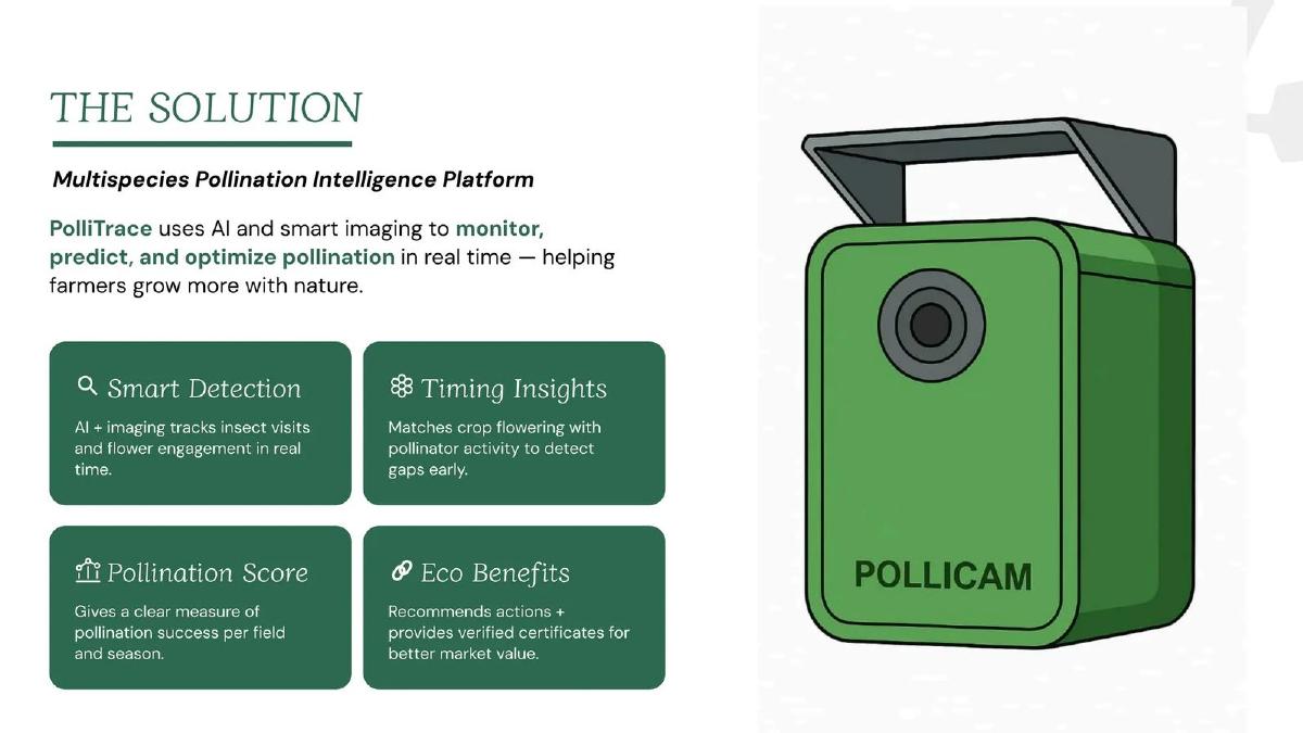 Pollitrace pitch deck slide 3 of 12