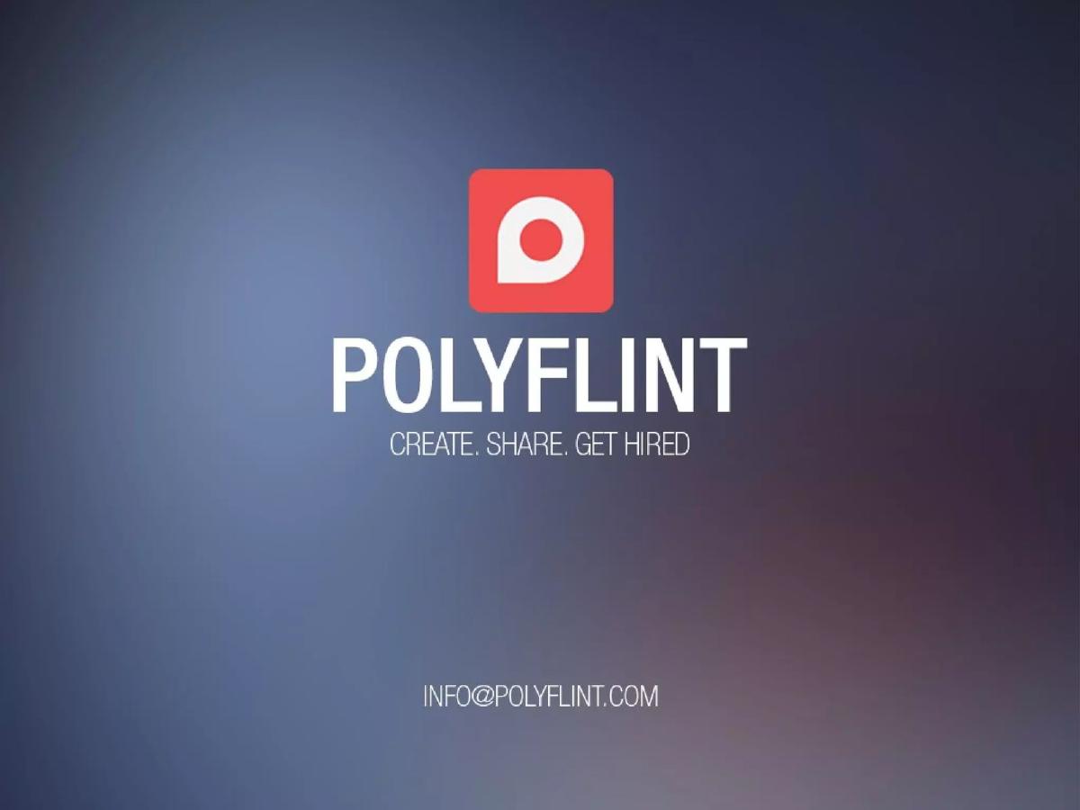 Polyflint pitch deck slide 1 of 14