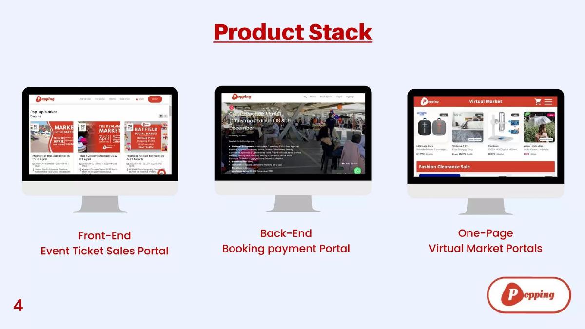 Popping pitch deck slide 4 of 14