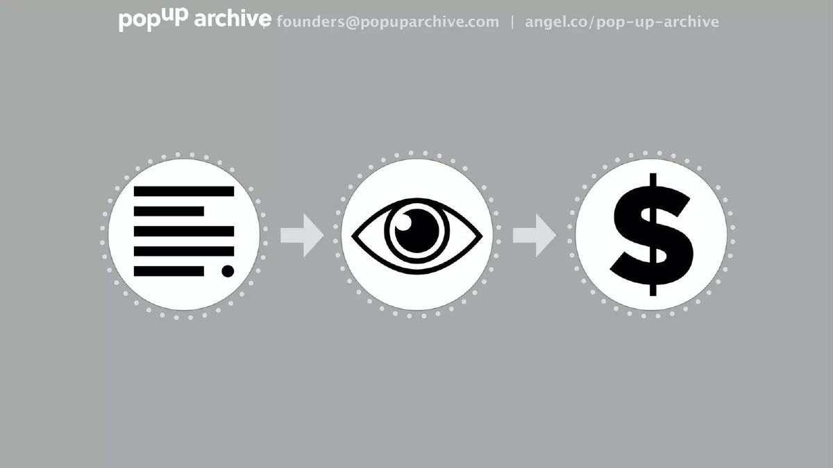 Pop Up Archive pitch deck slide 4 of 10
