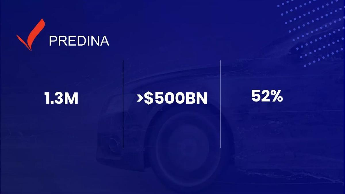 Predina Tech pitch deck slide 1 of 13