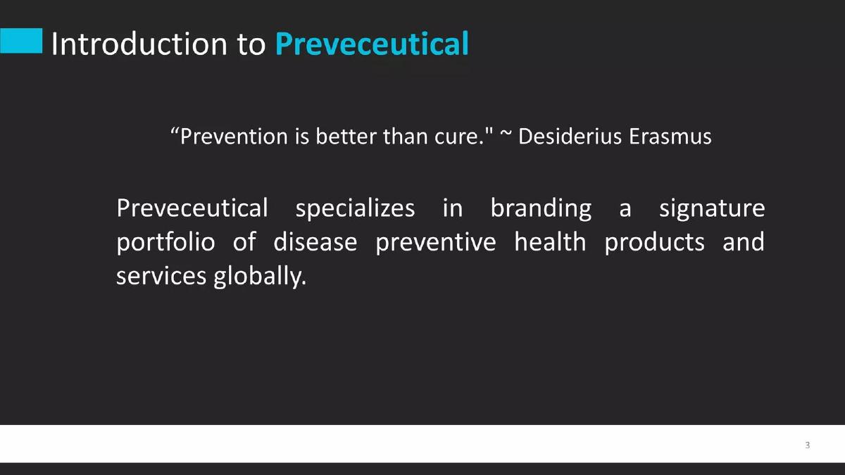 Preveceutical Medical Inc. pitch deck slide 3 of 23