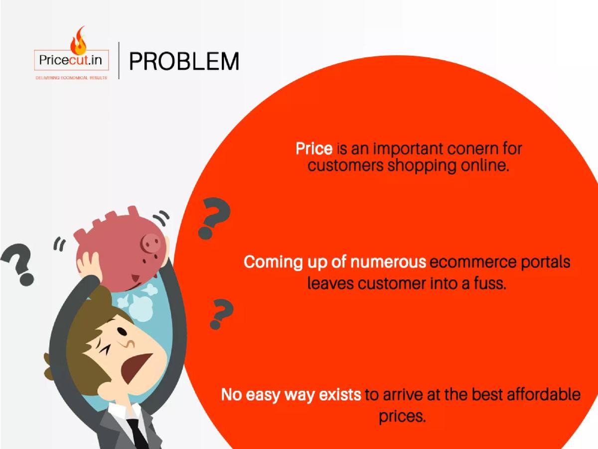 Pricecut pitch deck slide 2 of 9
