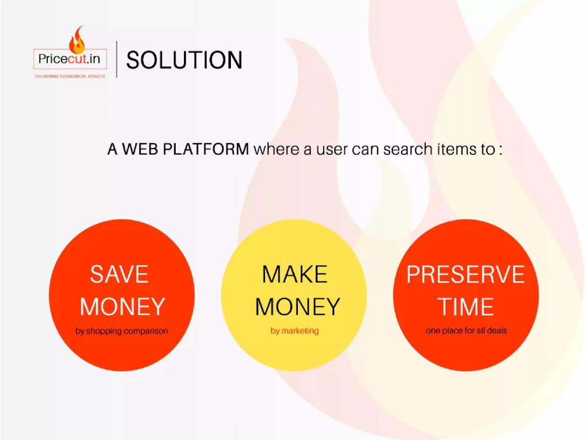 Pricecut pitch deck slide 3 of 9