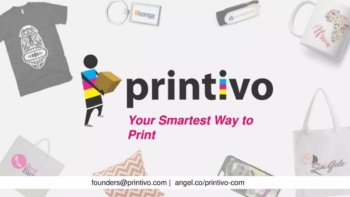 Printivo pitch deck slide 1 of 9