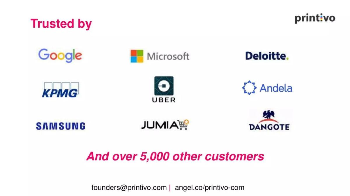 Printivo pitch deck slide 6 of 9
