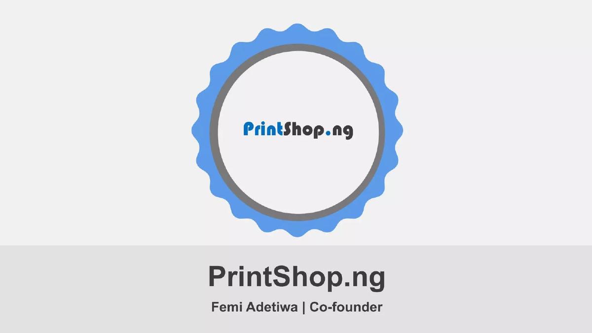 Printshop.ng pitch deck slide 1 of 14